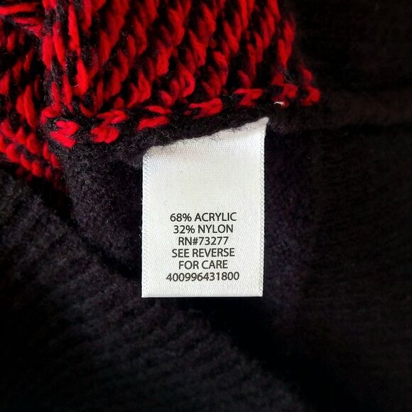 Red and Black Candie's Sweater Dress Medium Y2K Valentine's Day Top - Picture 4 of 4